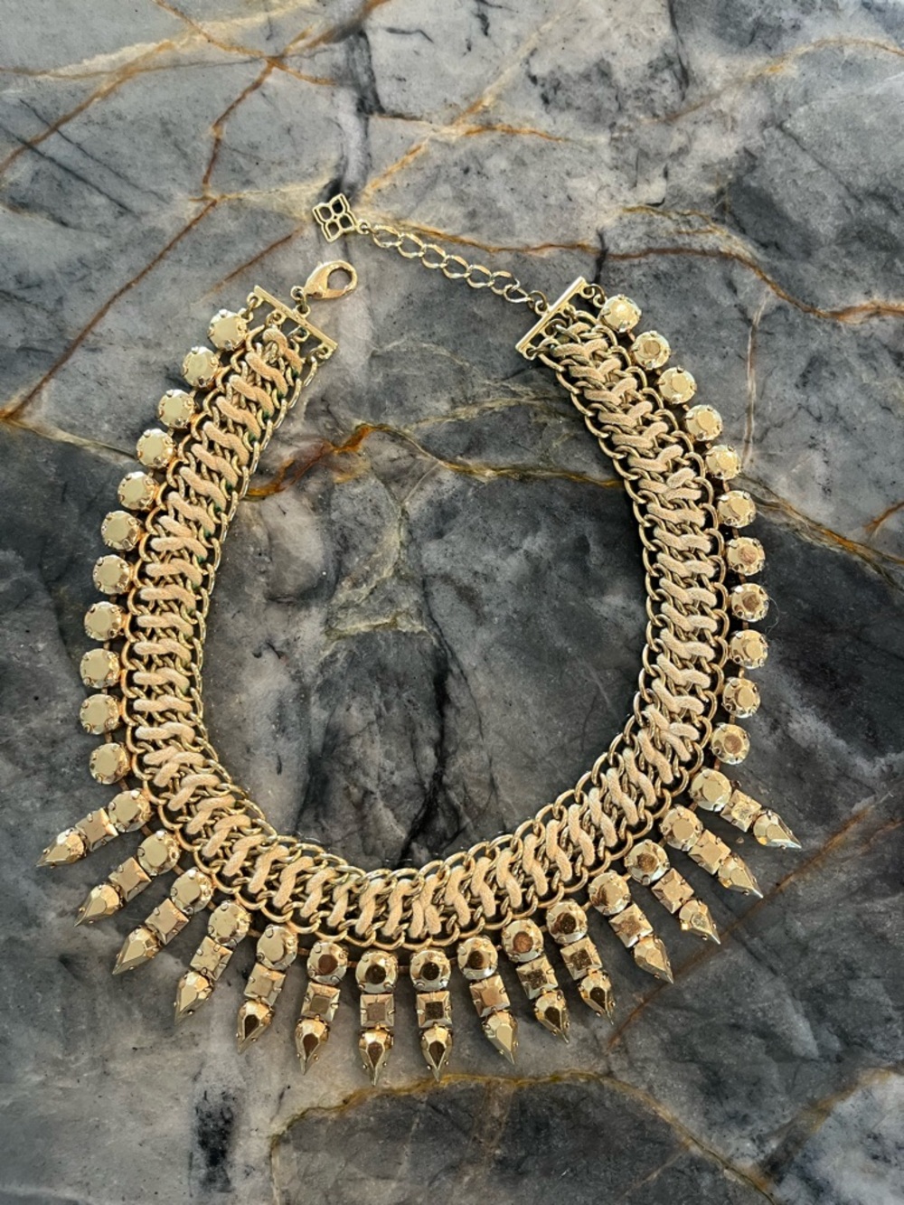 BCNG Gold Statement Collar Necklace - Women Jewelry - Picture 4 of 7
